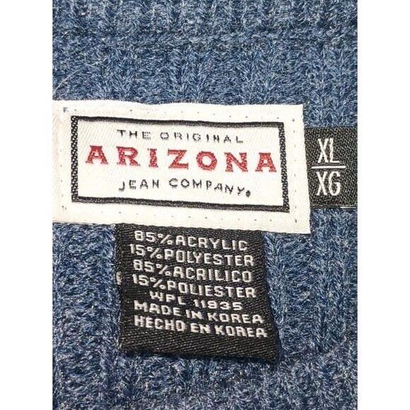 Arizona Blue XL Chunky Knit Striped Sweater Mens Travel Work - Picture 3 of 6